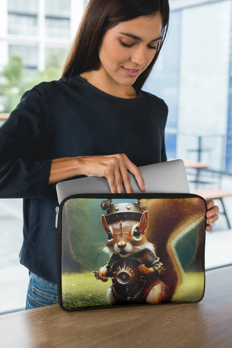 Steampunk Squirrel Fantasy Laptop Sleeve 1