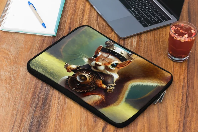 Steampunk Squirrel Fantasy Laptop Sleeve 2