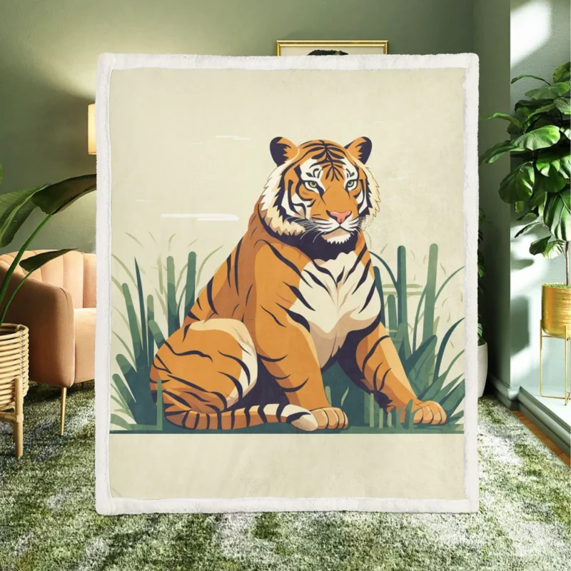 Stunning Bengal Tiger Sherpa Fleece Blanket