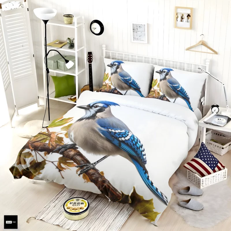 Stunning Blue Jay Photo Bedding Set