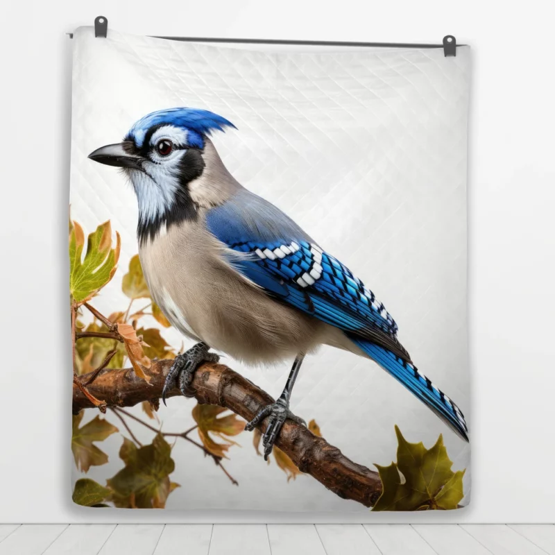 Stunning Blue Jay Photo Quilt Blanket 1