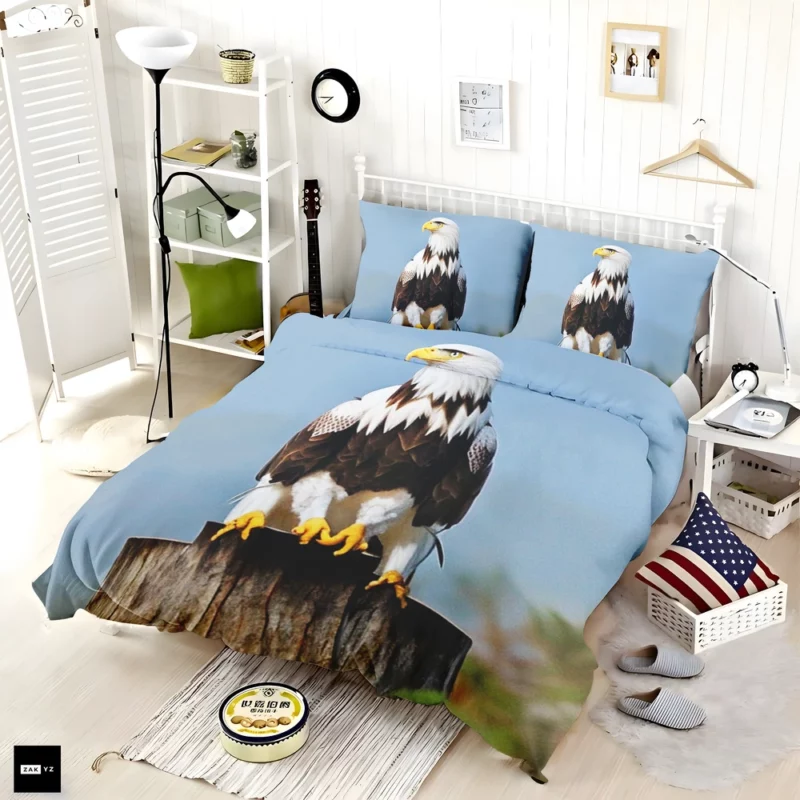 Stylish Eagle With Glasses Bedding Set