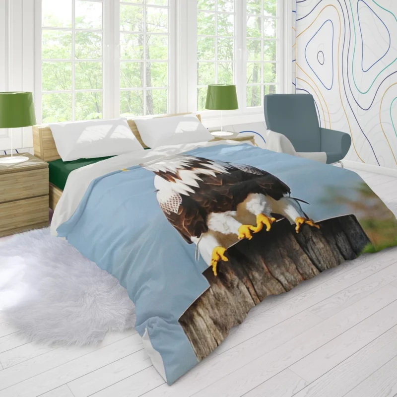 Stylish Eagle With Glasses Duvet Cover