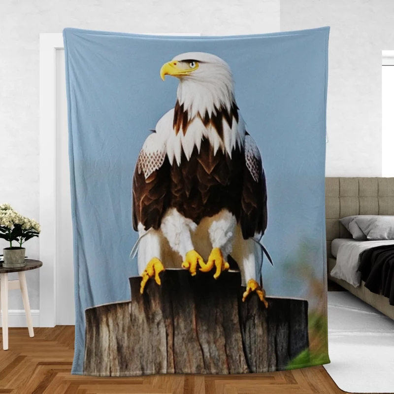 Stylish Eagle With Glasses Fleece Blanket