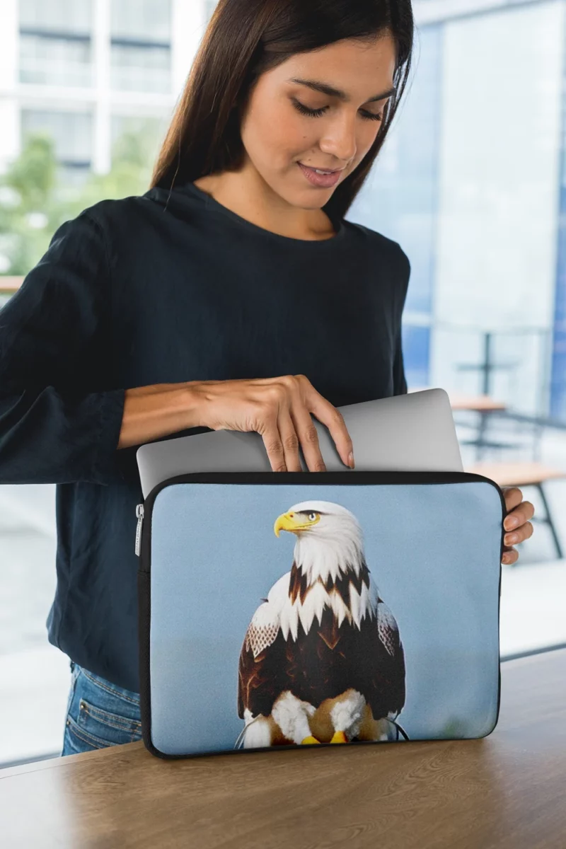 Stylish Eagle With Glasses Laptop Sleeve 1