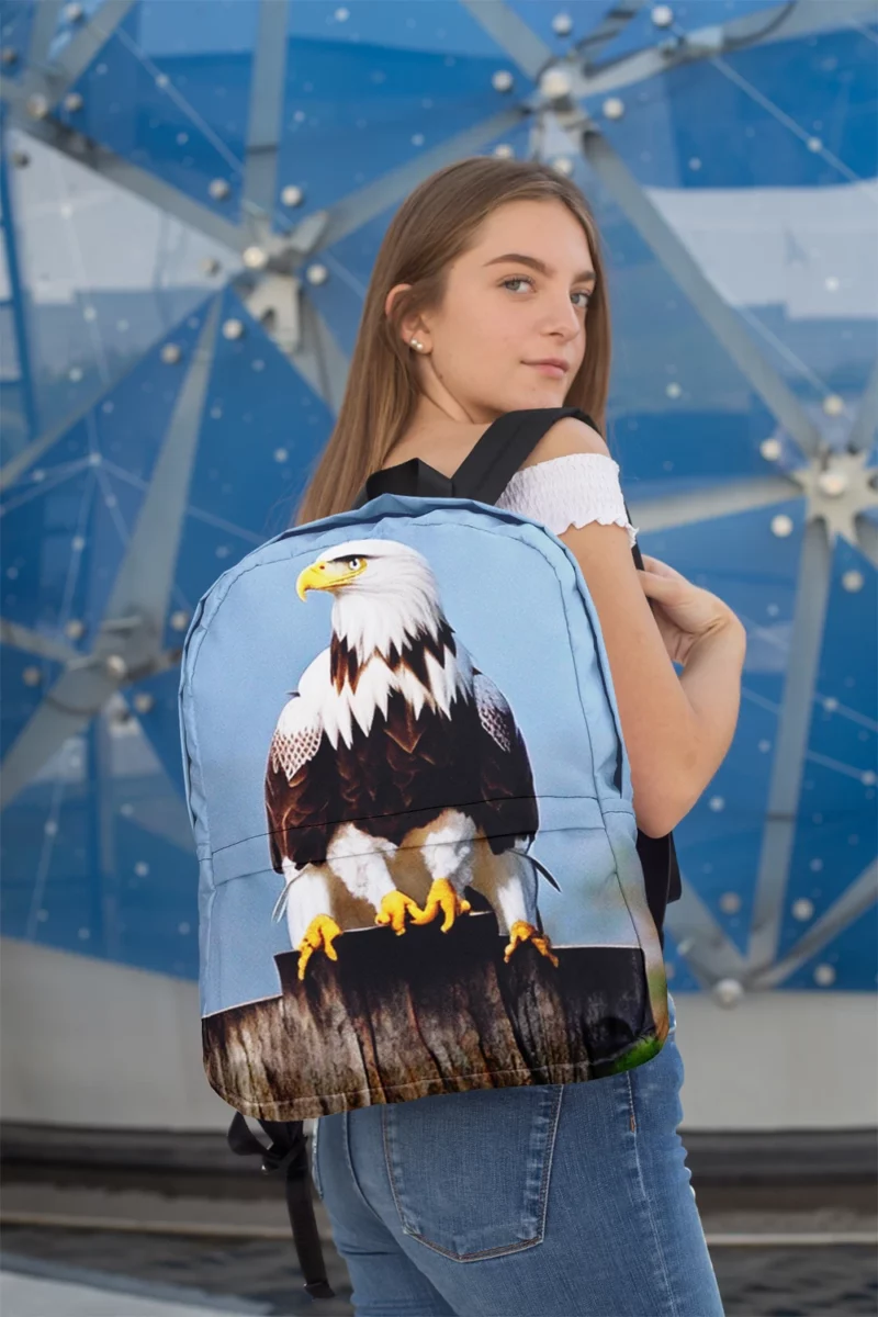 Stylish Eagle With Glasses Minimalist Backpack 2