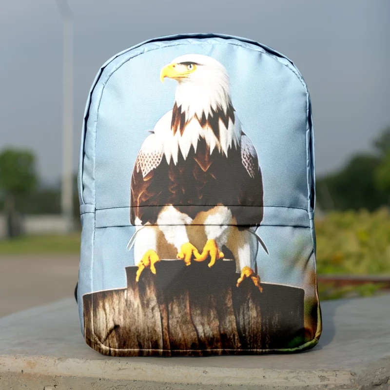 Stylish Eagle With Glasses Minimalist Backpack