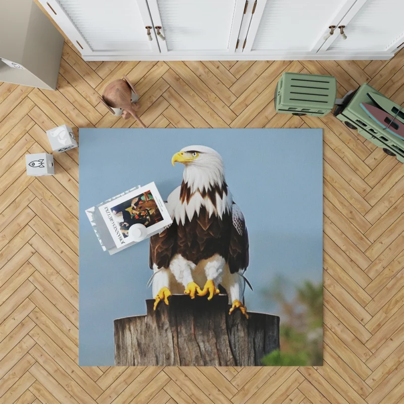 Stylish Eagle With Glasses Rug