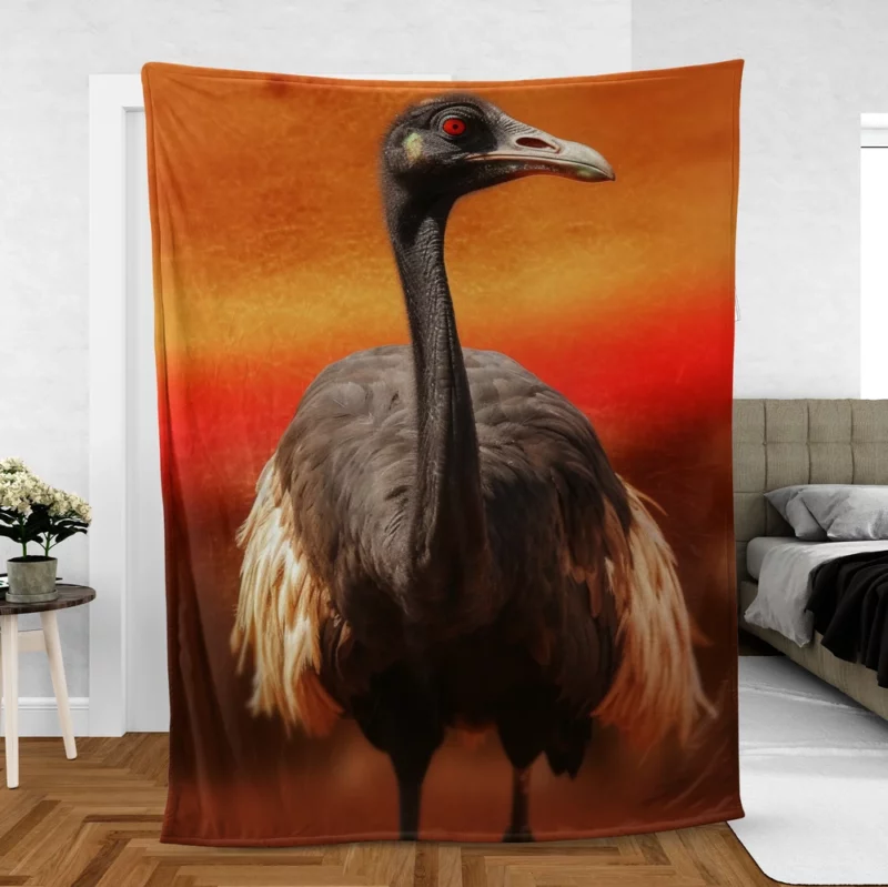 Sudan National Bird Fleece Blanket