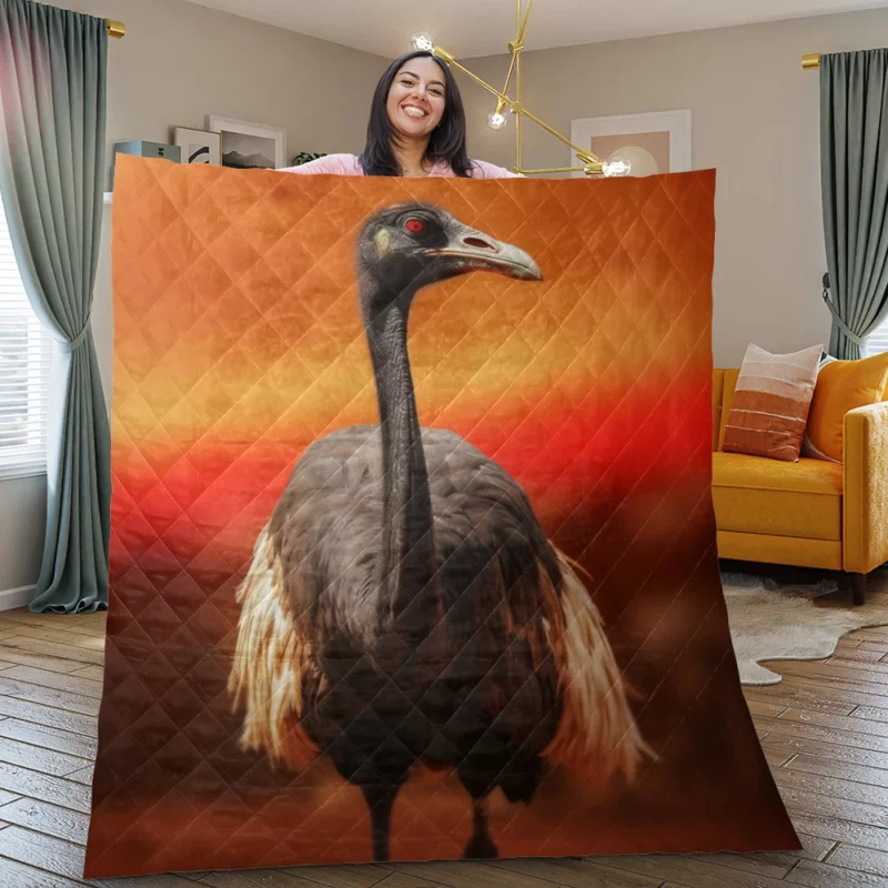 Sudan National Bird Quilt Blanket