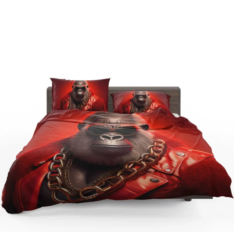 Sunglasses Gorilla Portrait Bedding Set 1