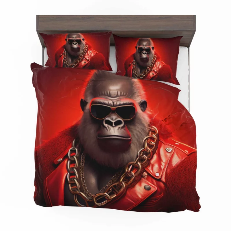 Sunglasses Gorilla Portrait Bedding Set 2