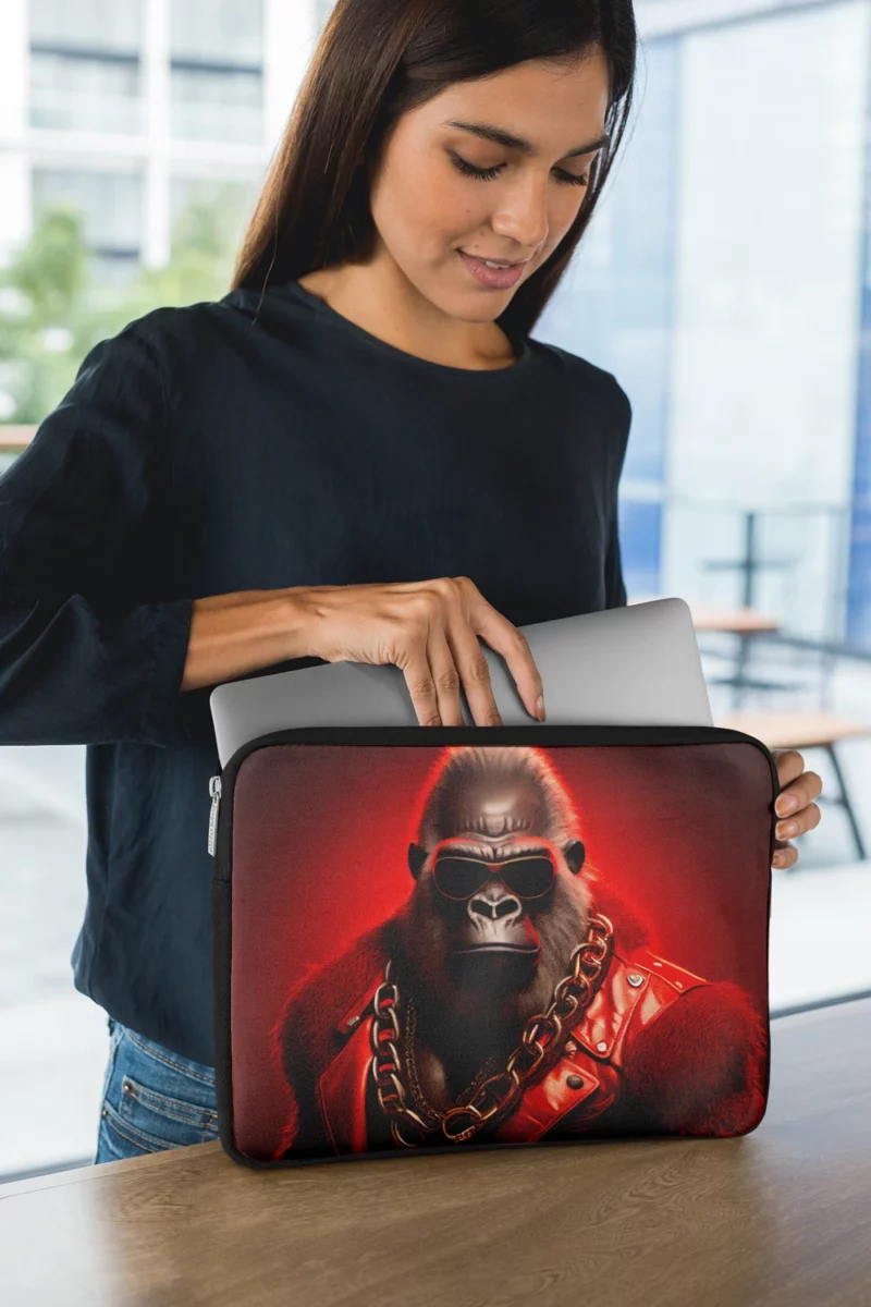 Sunglasses Gorilla Portrait Laptop Sleeve 1