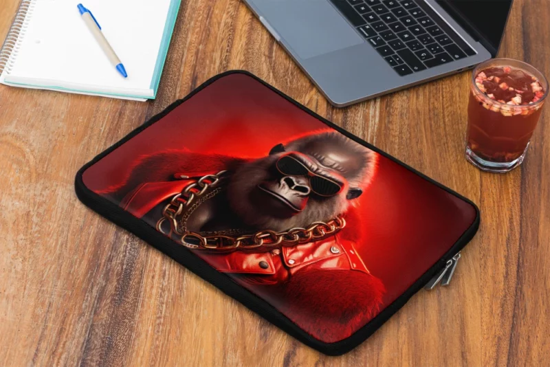 Sunglasses Gorilla Portrait Laptop Sleeve 2