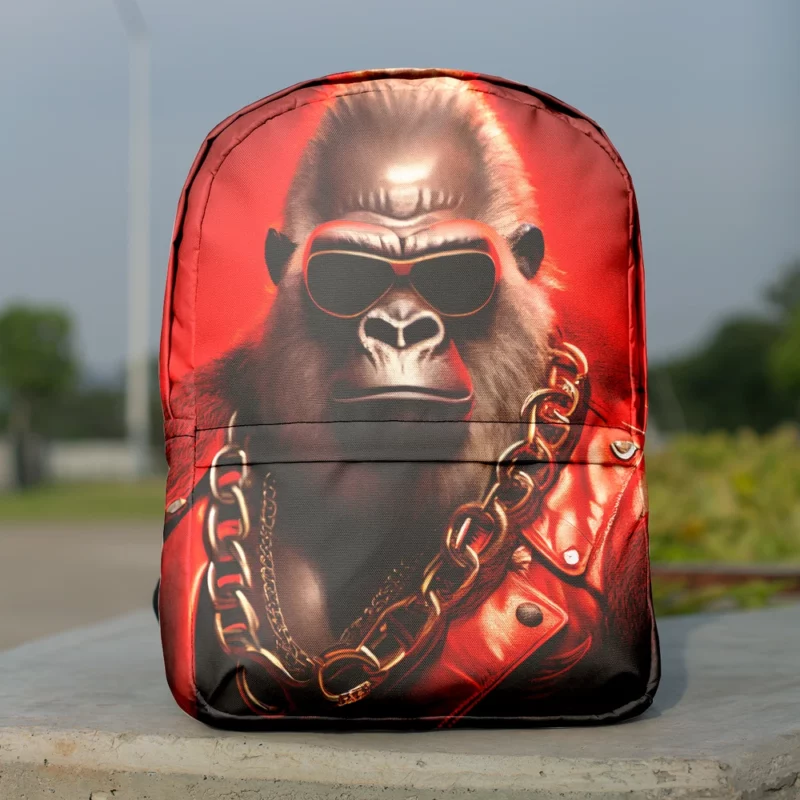 Sunglasses Gorilla Portrait Minimalist Backpack