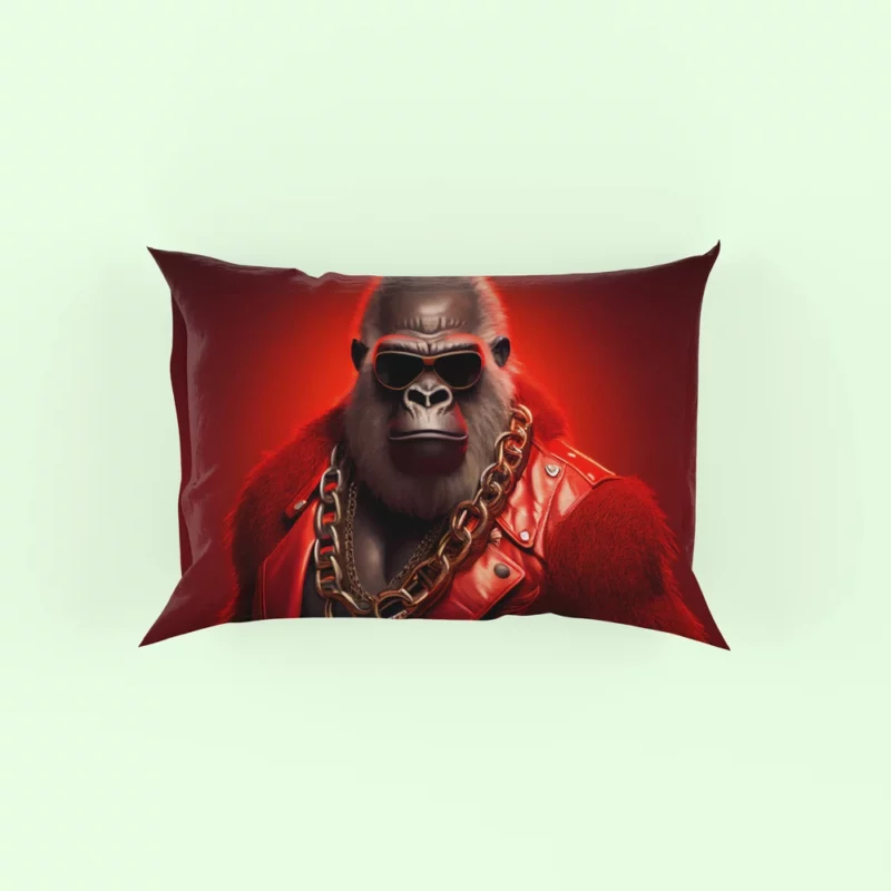 Sunglasses Gorilla Portrait Pillow Case