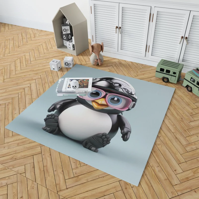 Sunglasses Penguin Artwork Rug 1