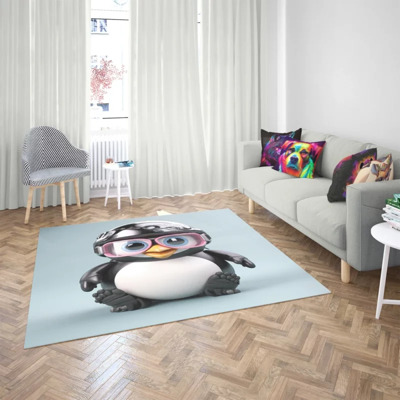 Sunglasses Penguin Artwork Rug 2