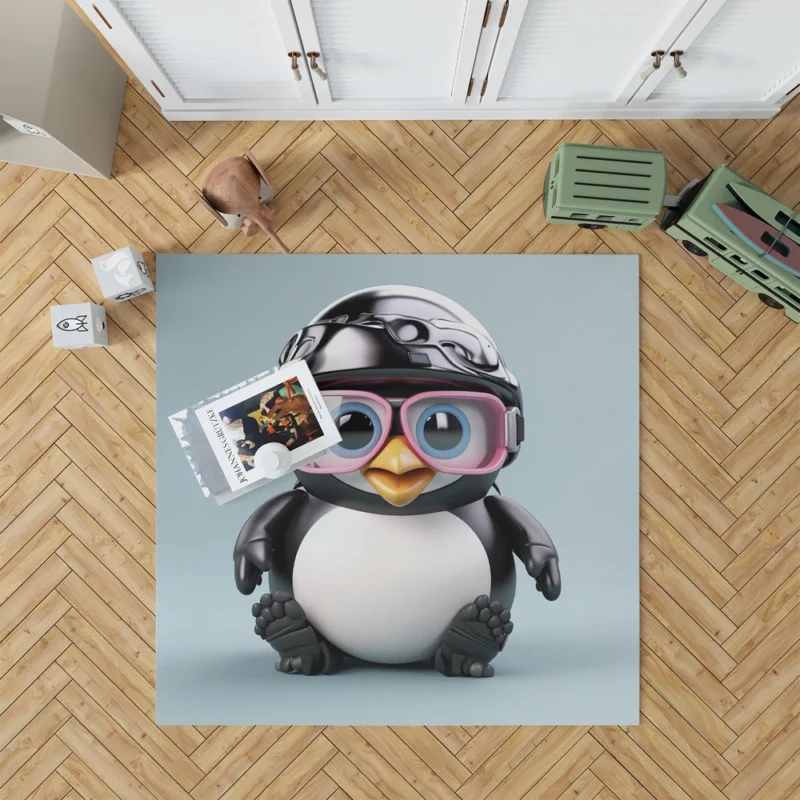 Sunglasses Penguin Artwork Rug