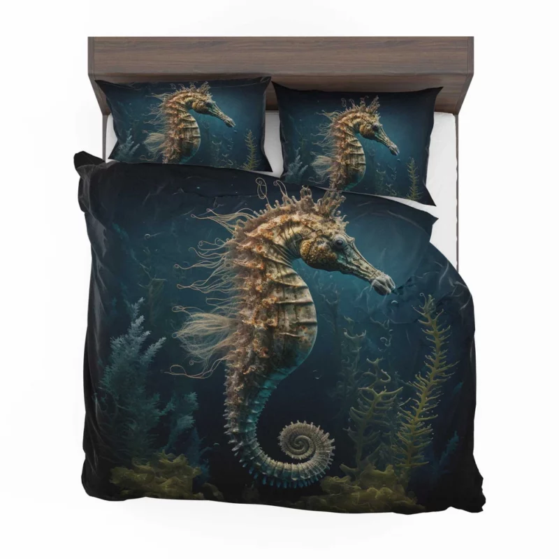 Swimming Seahorse AI Art Bedding Set 2