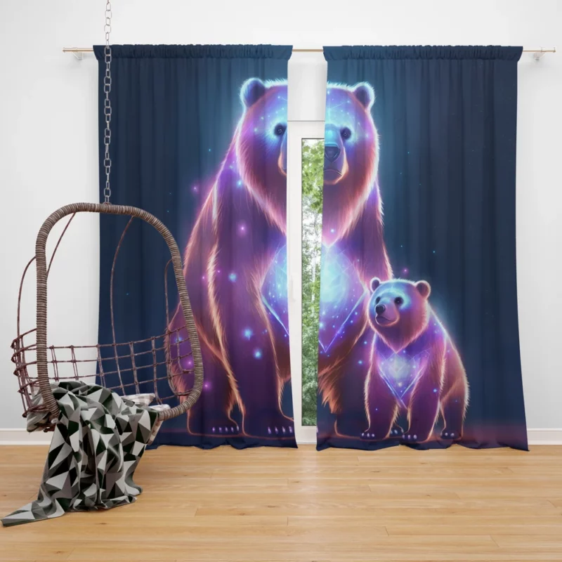 The Greater and Lesser Bears Window Curtain