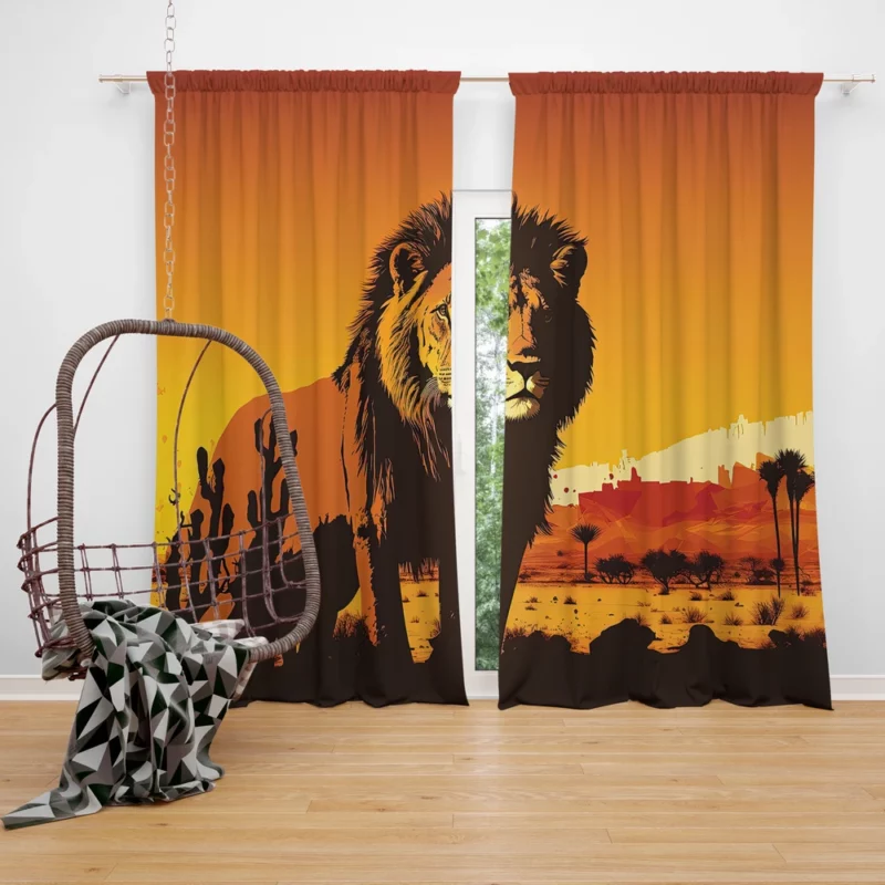 The Lion King Movie Poster Window Curtain