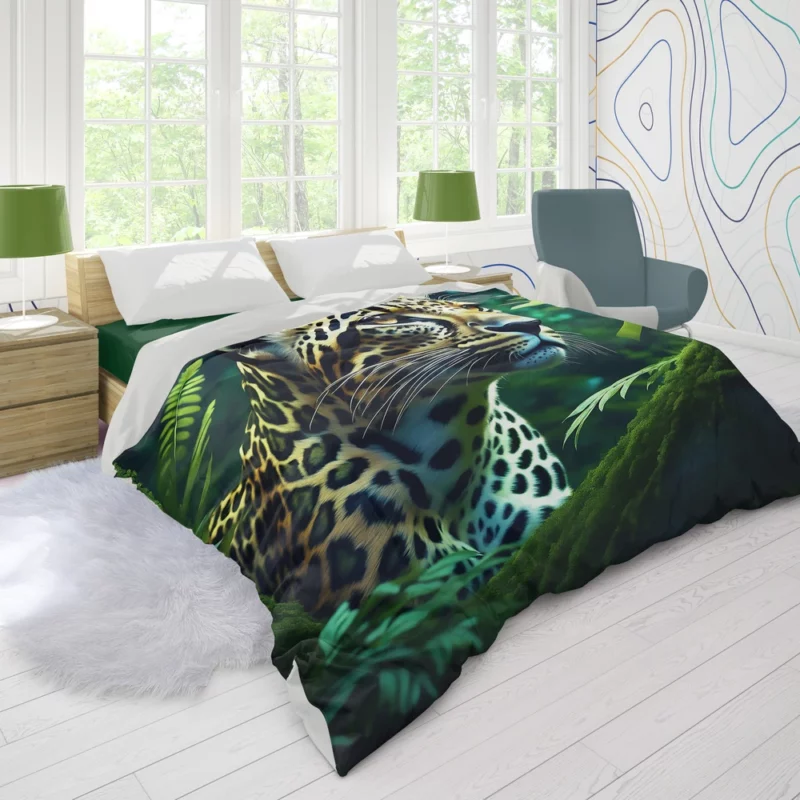 Tiger Midnight Forest Stroll Duvet Cover