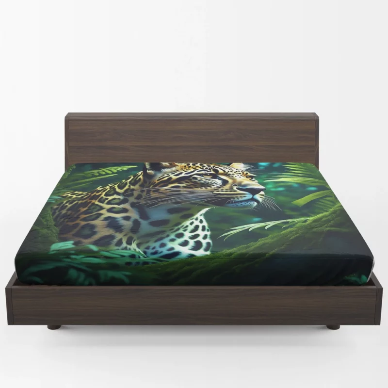 Tiger Midnight Forest Stroll Fitted Sheet 1