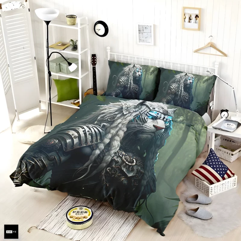 Tiger With Blue Eyes Bedding Set