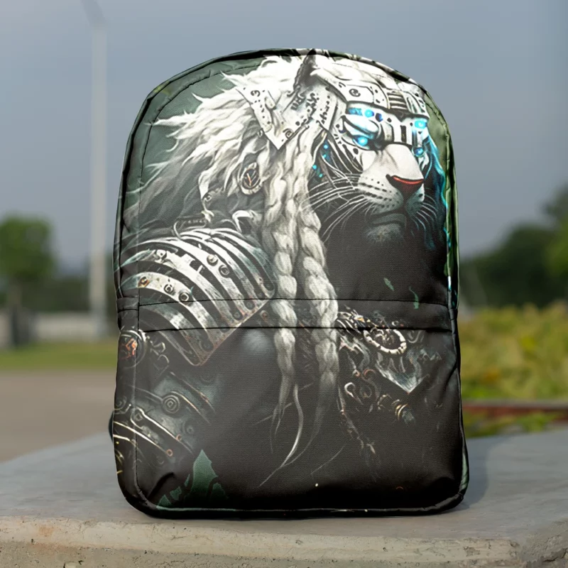 Tiger With Blue Eyes Minimalist Backpack