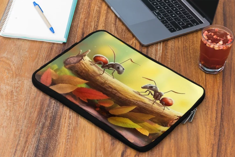 Two Ants on Log Painting Laptop Sleeve 2