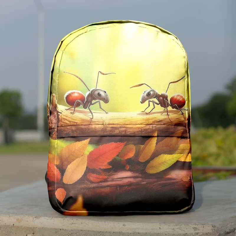 Two Ants on Log Painting Minimalist Backpack