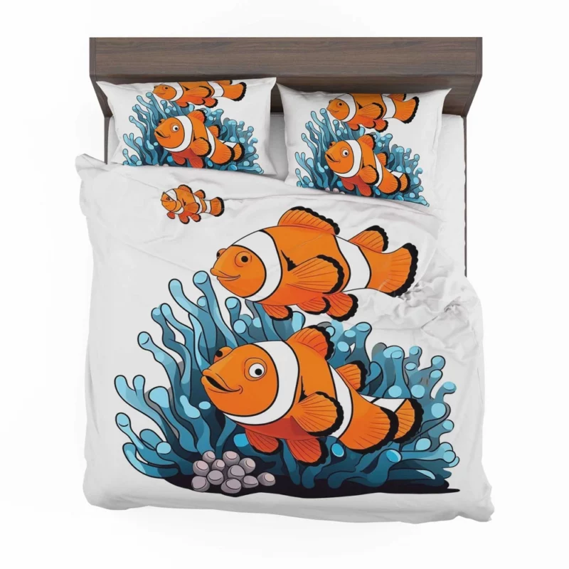 Two Clownfish Swimming Bedding Set 2