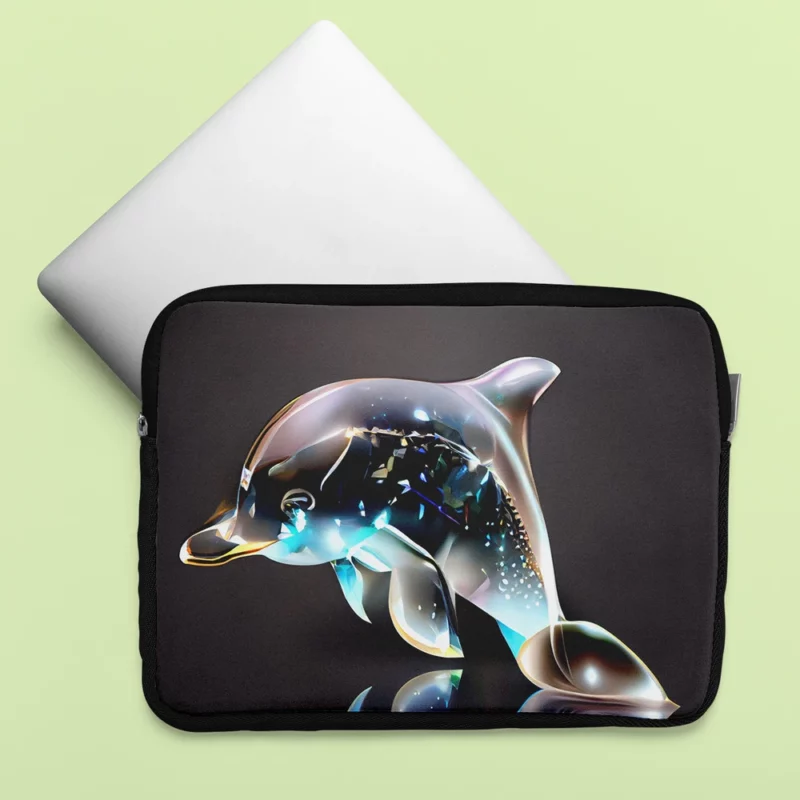 Two Dolphins Jumping Laptop Sleeve