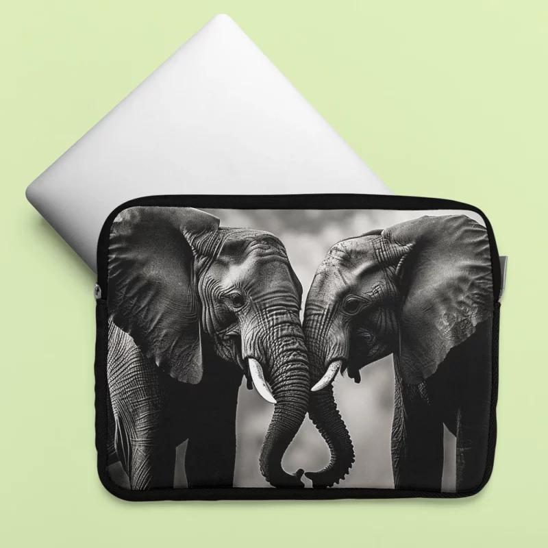 Two Elephants in Love Laptop Sleeve