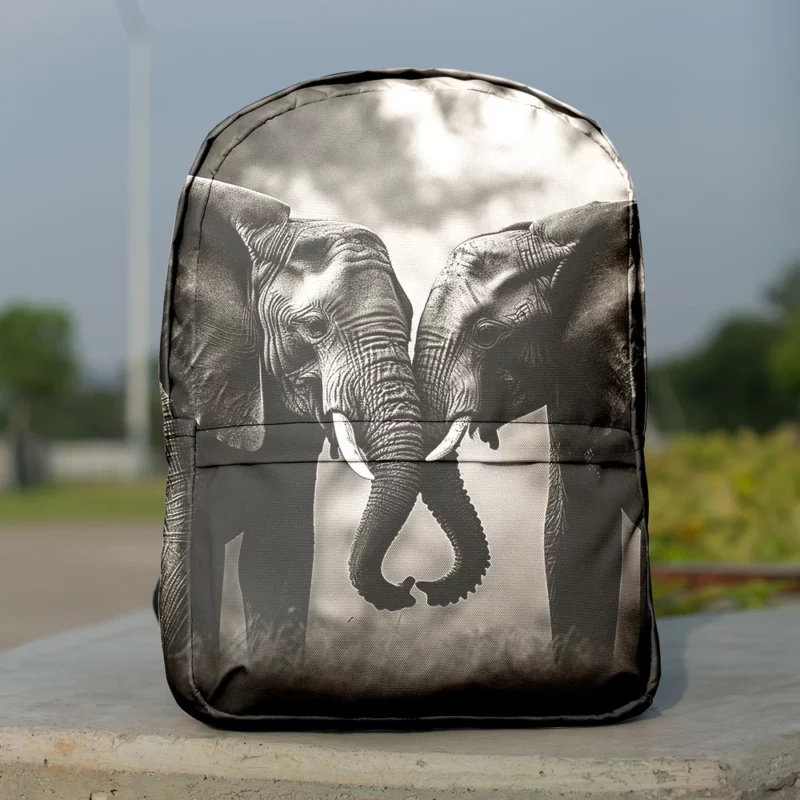 Two Elephants in Love Minimalist Backpack