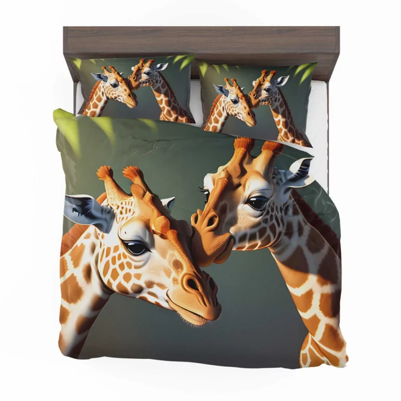 Two Giraffes Touching Heads Bedding Set 2