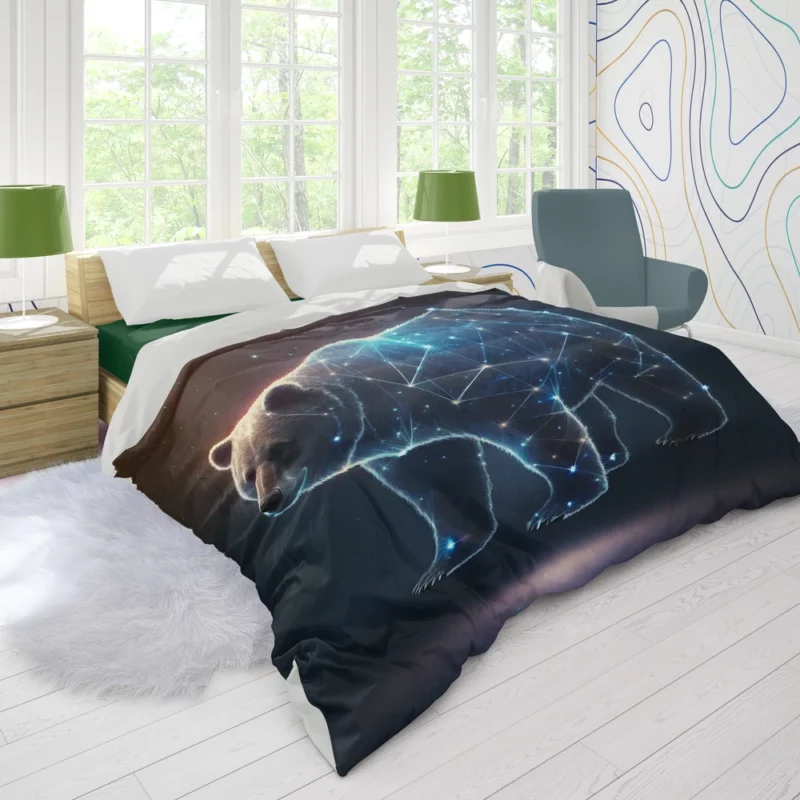 Ursa Major Constellation Art Bear Duvet Cover