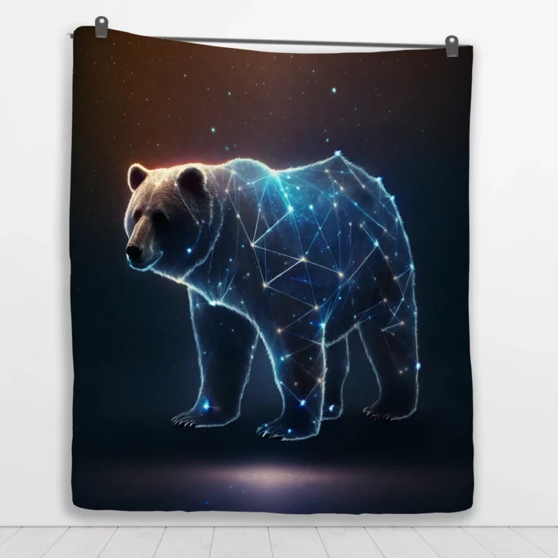 Ursa Major Constellation Art Bear Quilt Blanket 1