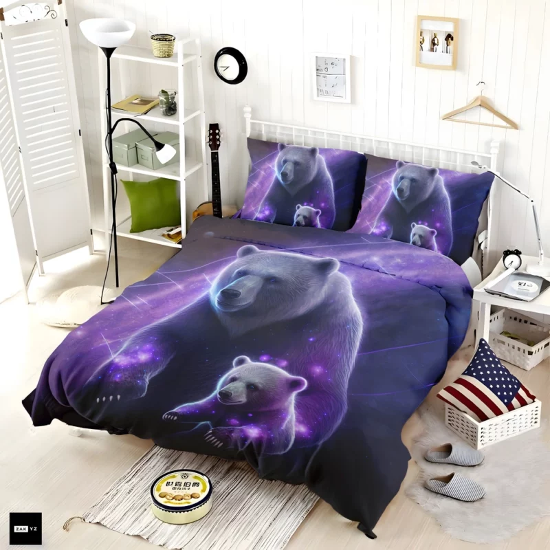 Ursa Major and Minor Collage Bear Bedding Set