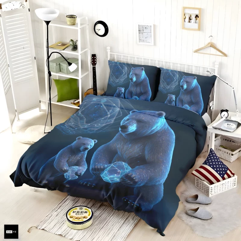 Ursa Major and Minor Night Sky Bear Bedding Set