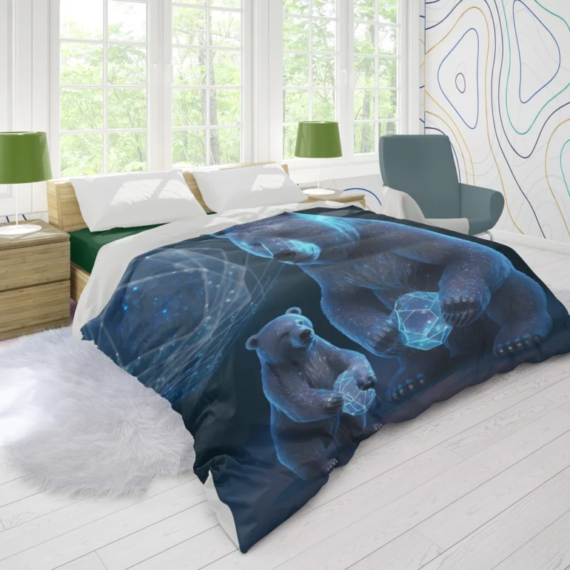 Ursa Major and Minor Night Sky Bear Duvet Cover