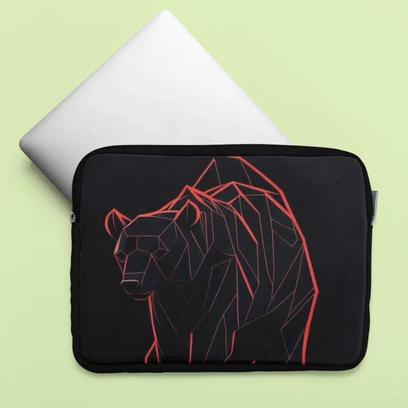 Vector of an Angry Grizzly Bear Laptop Sleeve