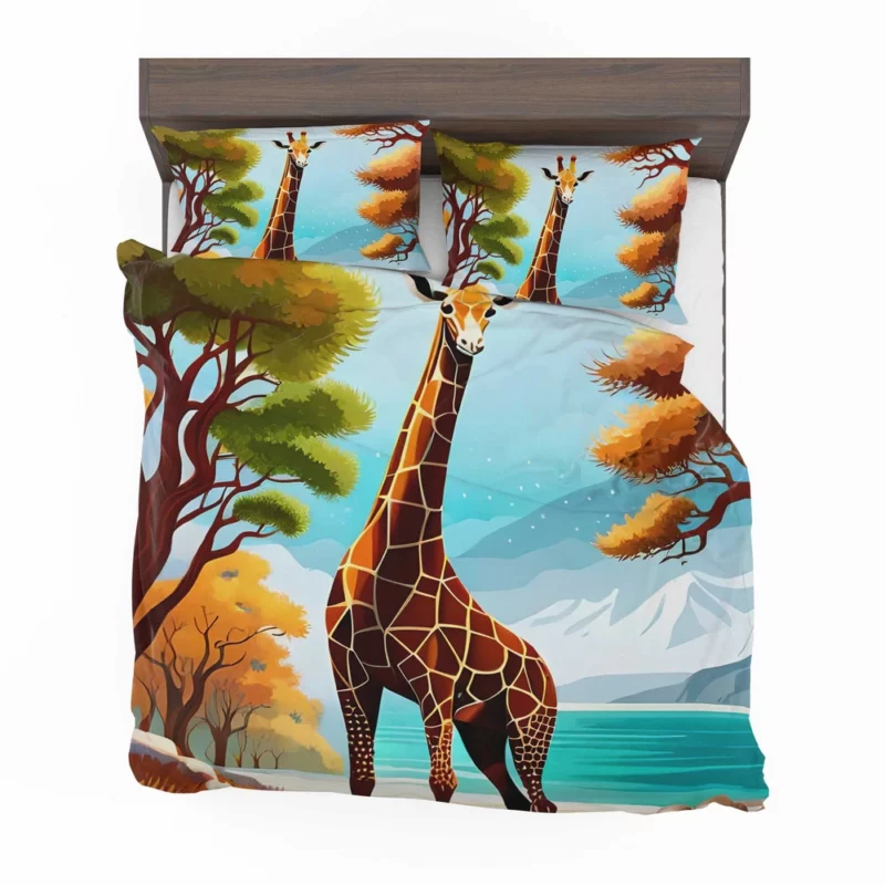 Vibrant 3D Giraffe Bedding Set 2