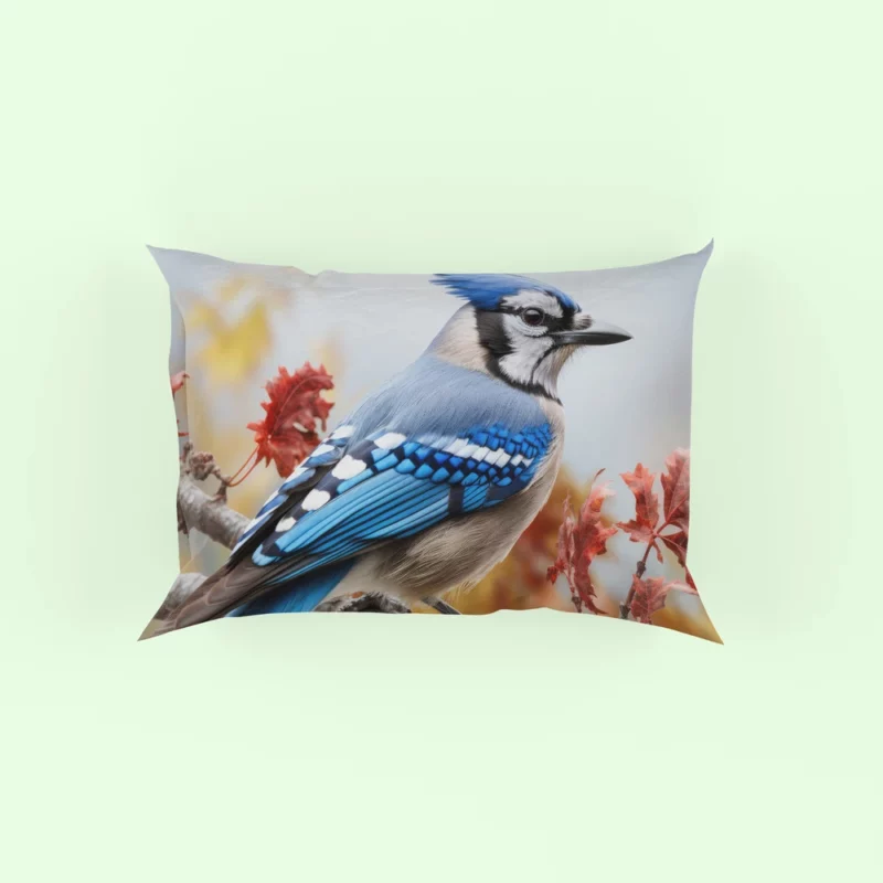 Vibrant Blue Jay Portrait Pillow Case