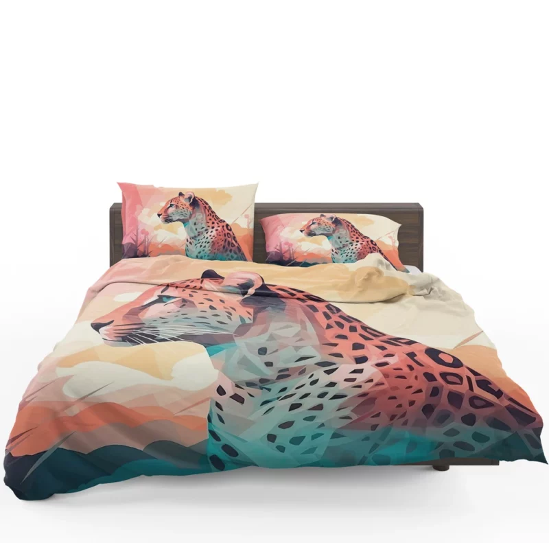 Vibrant Cheetah Painting Bedding Set 1