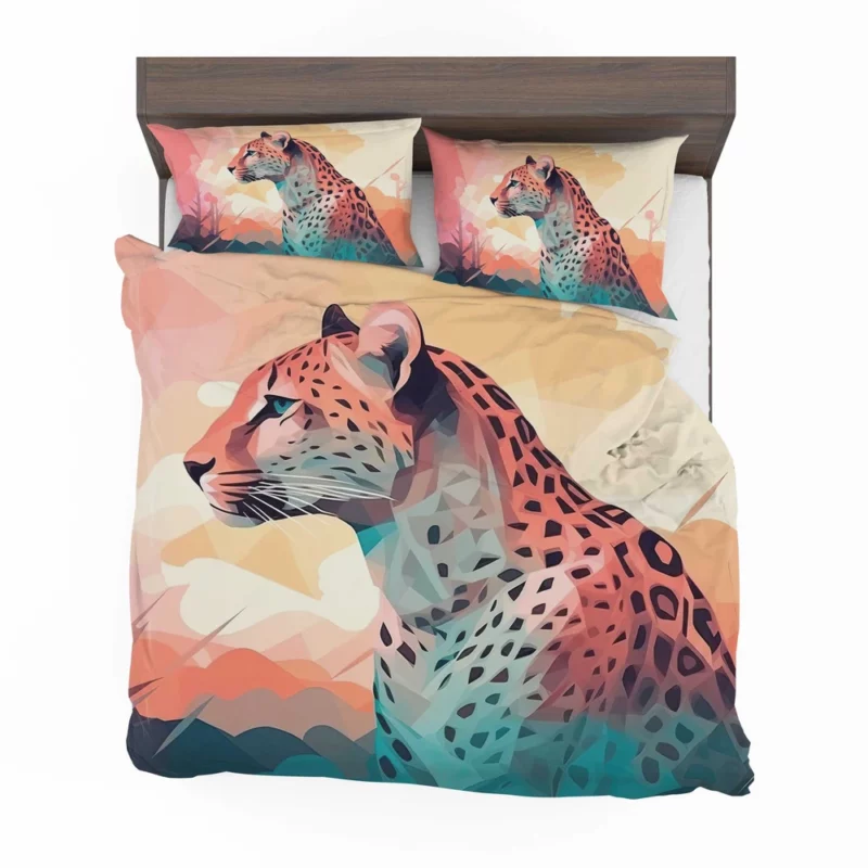 Vibrant Cheetah Painting Bedding Set 2