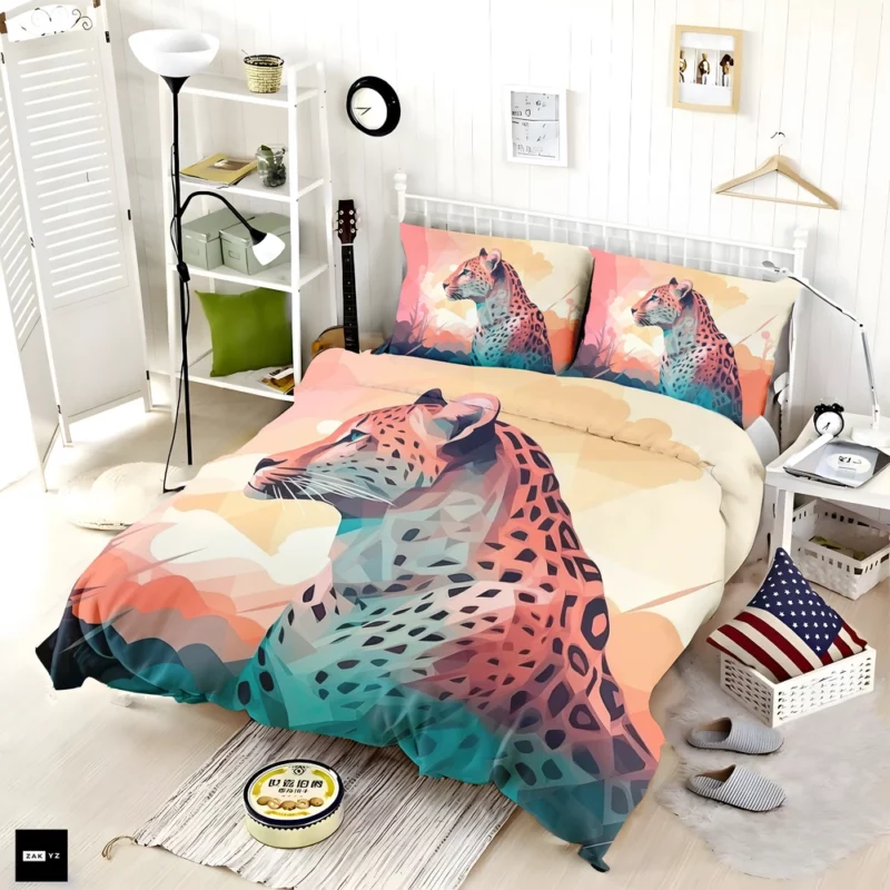 Vibrant Cheetah Painting Bedding Set