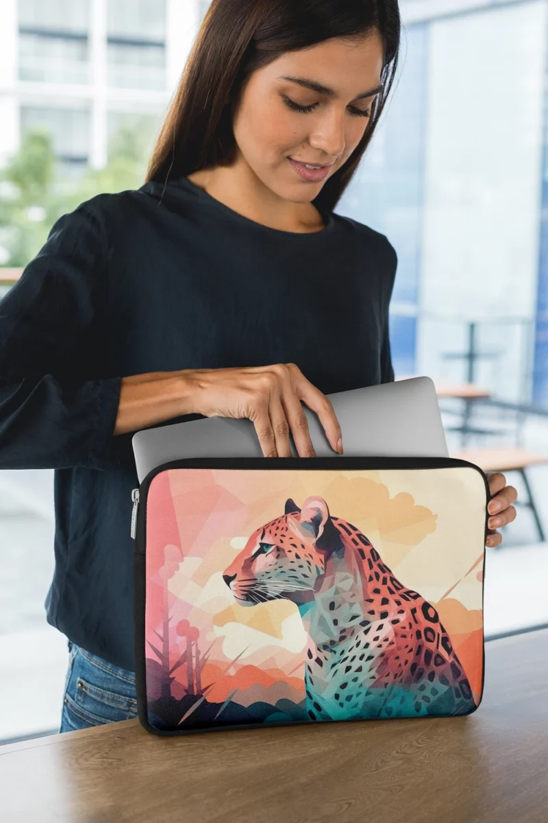 Vibrant Cheetah Painting Laptop Sleeve 1