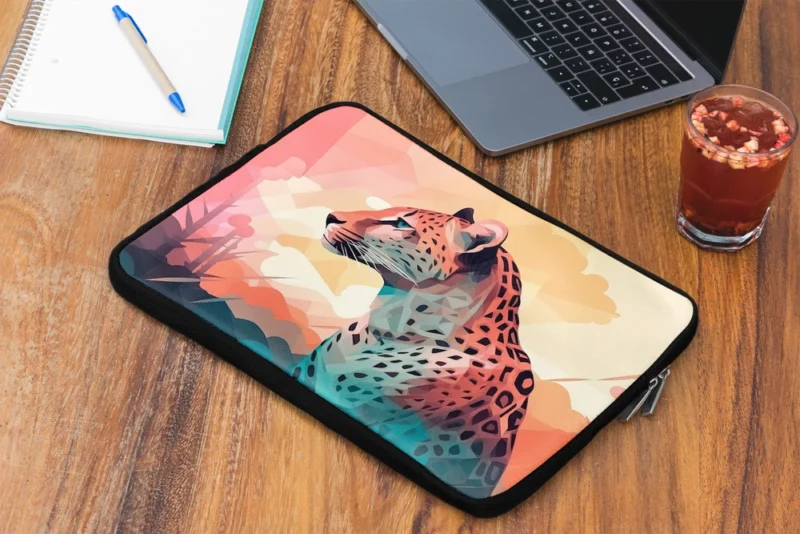 Vibrant Cheetah Painting Laptop Sleeve 2